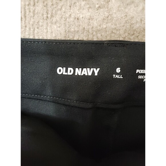 Old Navy High Rise Pixie Straight Ankle Pants Womens 6 Tall Black Stretch NEW - Picture 6 of 9